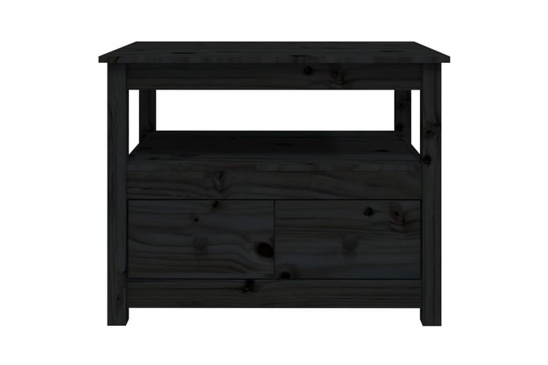 beBasic Soffbord svart 71x49x55 cm massiv furu - Möbler - Vardagsrum - Soffbord & vardagsrumsbord - Soffbord