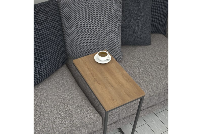 ARENNA Sidobord 46 cm Mörk Natur/Svart - Möbler - Vardagsrum - Soffbord & vardagsrumsbord - Brickbord