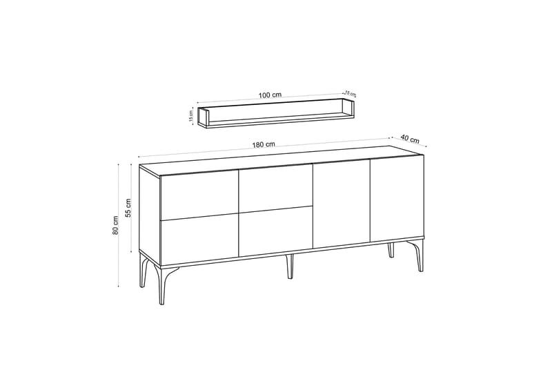 CARULLO Konsollbord 180 cm Vit marmor - Möbler - Vardagsrum - Soffbord & vardagsrumsbord - Avlastningsbord & konsolbord