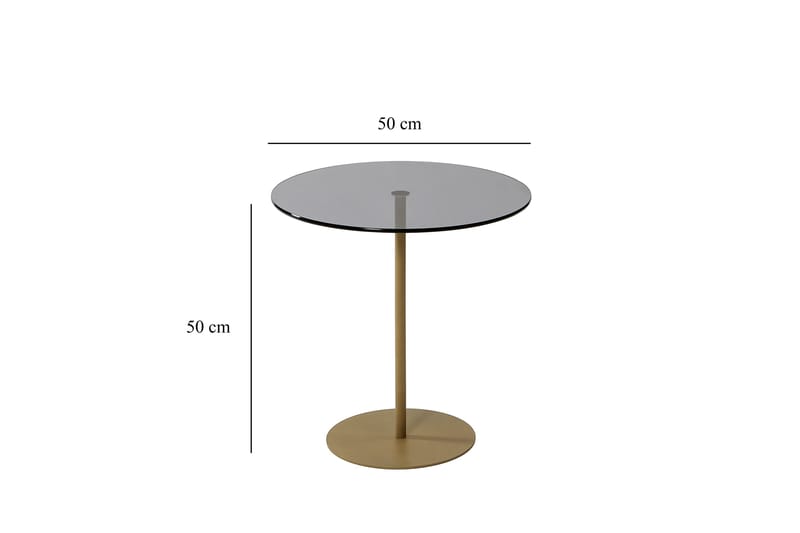 CHILL-OUT Sidobord 50x50 cm Guld/Mörkgrå - Möbler - Vardagsrum - Soffbord & vardagsrumsbord - Sidobord & lampbord