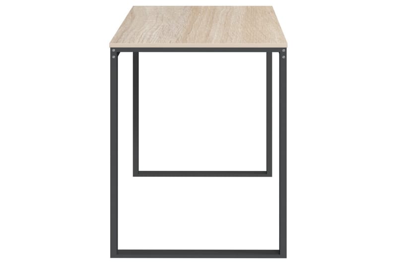 Datorbord svart och ek 110x60x73 cm spånskiva - Brun - Möbler - Hemmakontor - Skrivbord