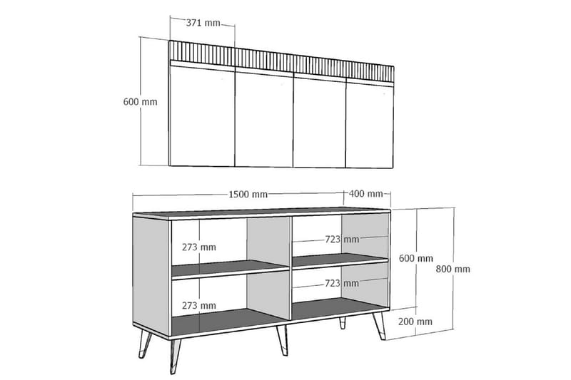 DEFNEIA Konsollbord 150 cm Antracit/Guld - Möbler - Vardagsrum - Soffbord & vardagsrumsbord - Avlastningsbord & konsolbord