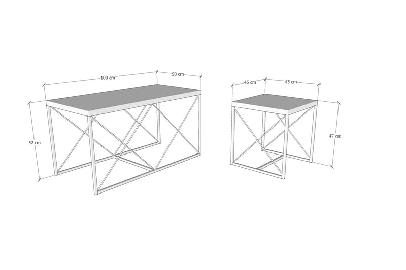 DEFNEIA Soffbord 100 cm Antracit/Svart - Möbler - Vardagsrum - Soffbord & vardagsrumsbord - Soffbord