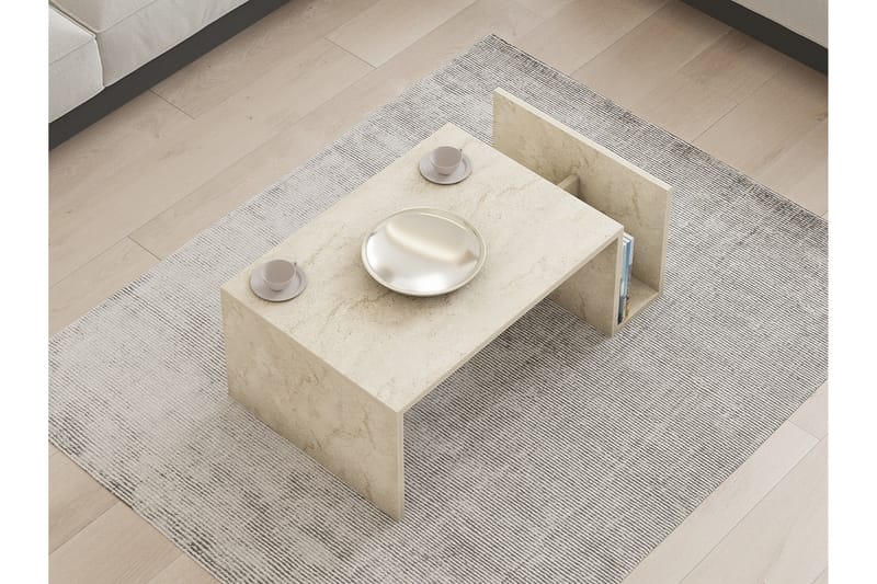 DESTORD Soffbord 87 cm Beige - Möbler - Vardagsrum - Soffbord & vardagsrumsbord - Soffbord