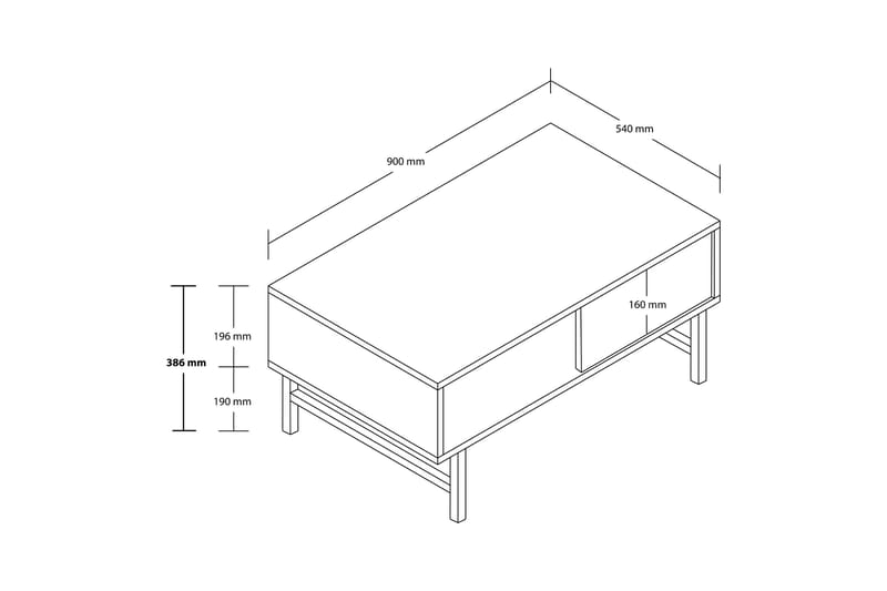 DIMANTS Soffbord 90 cm Ek - Möbler - Vardagsrum - Soffbord & vardagsrumsbord - Soffbord