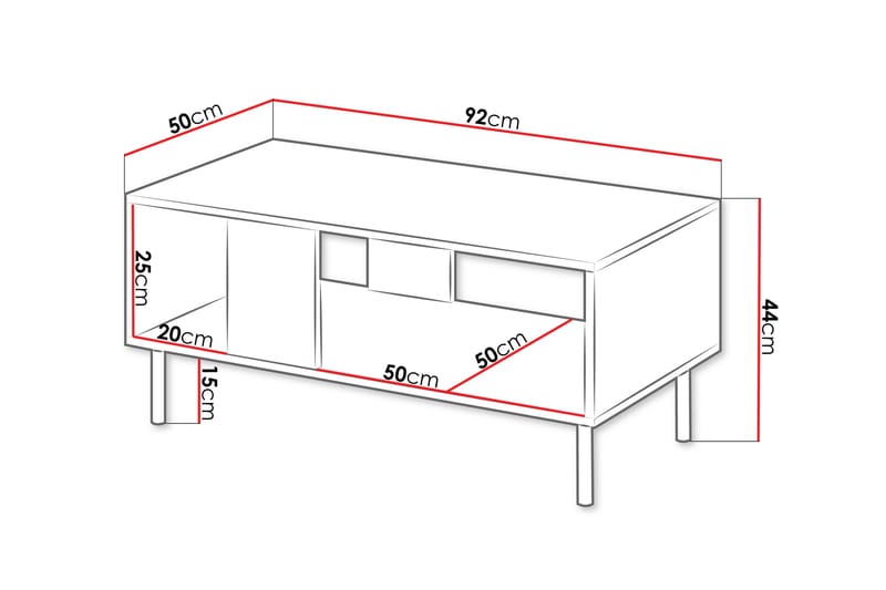 DINGES Soffbord 92 cm Kashmir - Möbler - Vardagsrum - Soffbord & vardagsrumsbord - Soffbord