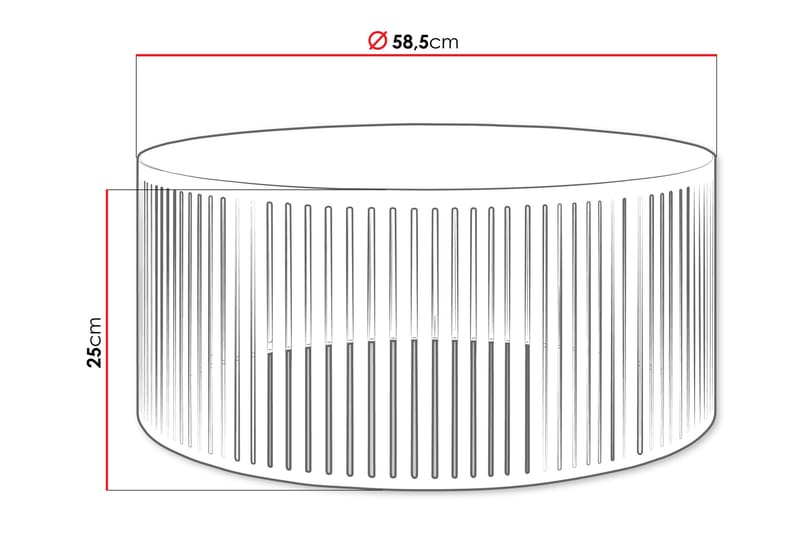 Elenio Soffbord 59 cm - Svart - Möbler - Vardagsrum - Soffbord & vardagsrumsbord - Soffbord