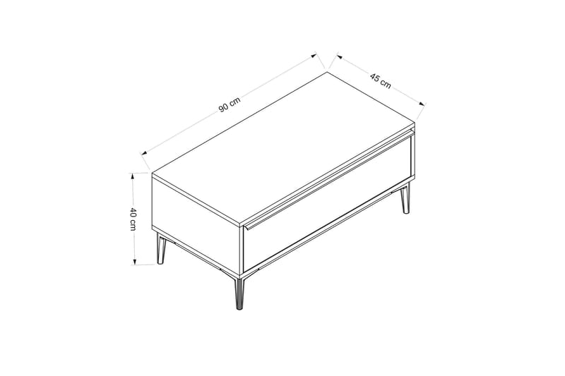 ELEVATE Soffbord 90 cm Svart - Möbler - Vardagsrum - Soffbord & vardagsrumsbord - Soffbord