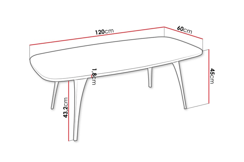 Elwyn Soffbord 120 cm - Svart - Möbler - Vardagsrum - Soffbord & vardagsrumsbord - Soffbord