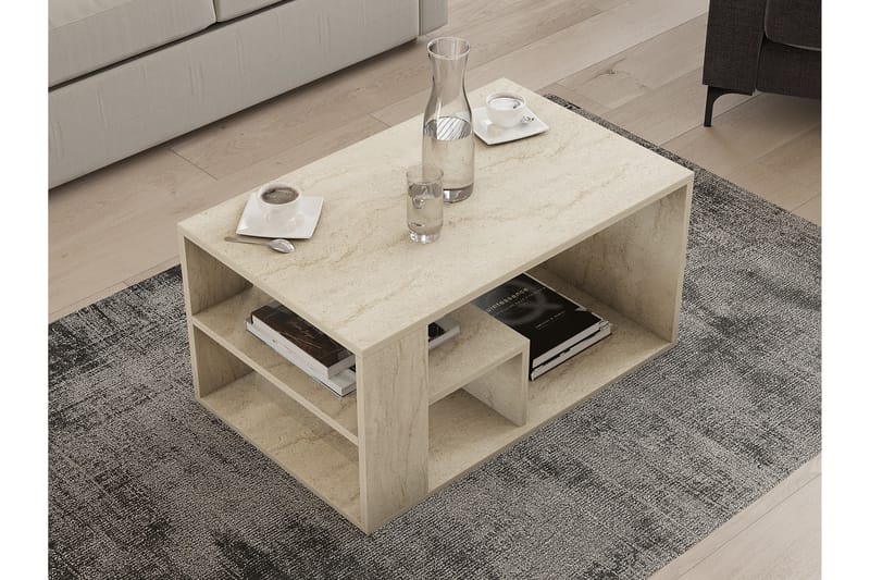 Eros  Soffbord 80 cm Beige - Möbler - Vardagsrum - Soffbord & vardagsrumsbord - Soffbord