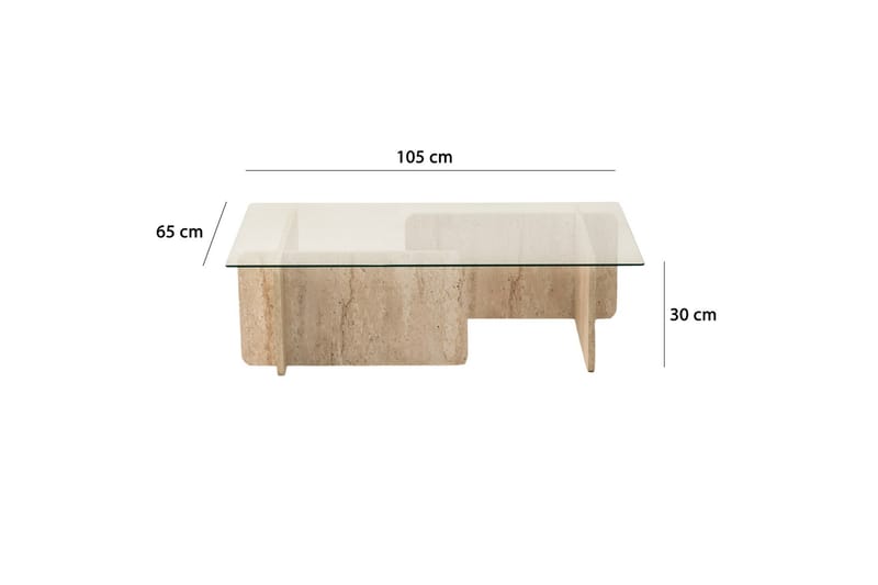 ESCAPE Soffbord 105 cm Beige - Möbler - Vardagsrum - Soffbord & vardagsrumsbord - Soffbord