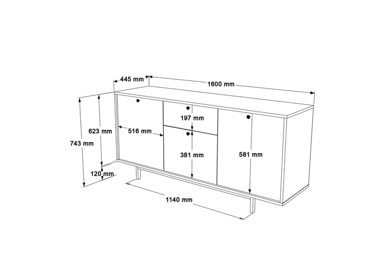 Famke Konsollbord 160 cm Ek - Möbler - Vardagsrum - Soffbord & vardagsrumsbord - Avlastningsbord & konsolbord