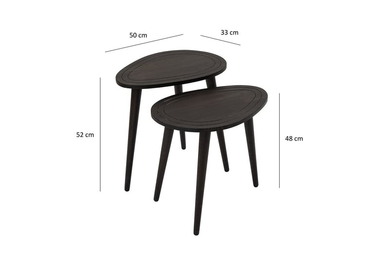 GOZOA Satsbord Antracit - Möbler - Vardagsrum - Soffbord & vardagsrumsbord - Satsbord