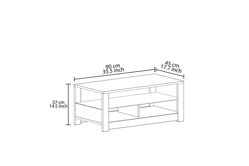 Griselda Soffbord 90 cm - Ek - Möbler - Vardagsrum - Soffbord & vardagsrumsbord - Soffbord