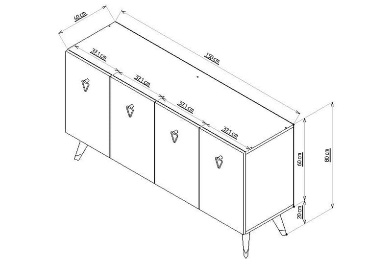 Hazelle Konsollbord 150 cm Vit/Guld - Möbler - Vardagsrum - Soffbord & vardagsrumsbord - Avlastningsbord & konsolbord