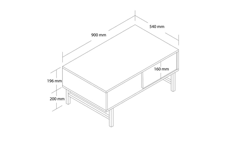 Hillel Soffbord 90 cm Ek - Möbler - Vardagsrum - Soffbord & vardagsrumsbord - Soffbord