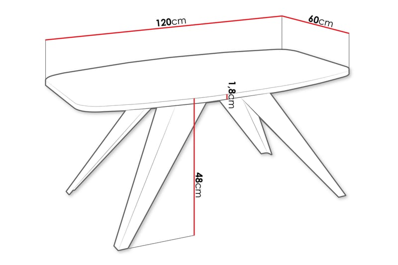 Hilts Soffbord 120 cm - Svart - Möbler - Vardagsrum - Soffbord & vardagsrumsbord - Soffbord