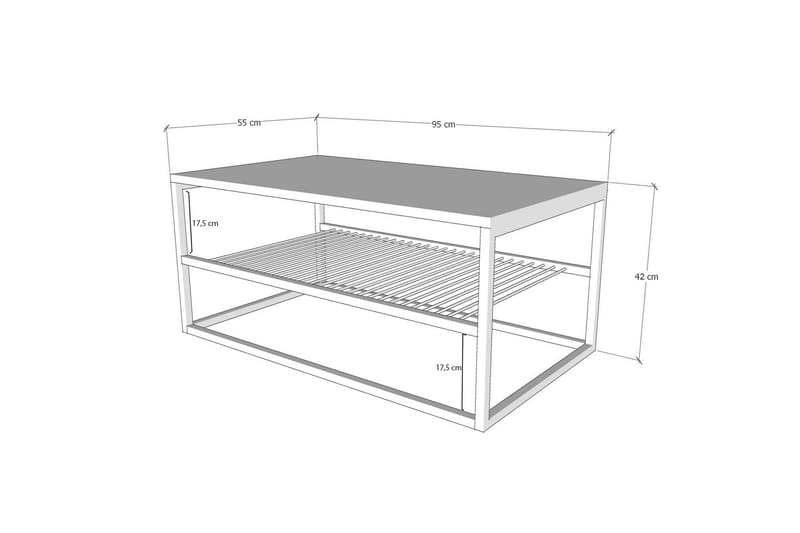 HISAR Soffbord 95 cm Guld/Marmor - Möbler - Vardagsrum - Soffbord & vardagsrumsbord - Soffbord