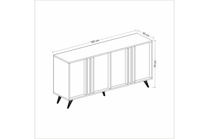 Honani Konsollbord 160 cm Valnöt/Antracit - Möbler - Vardagsrum - Soffbord & vardagsrumsbord - Avlastningsbord & konsolbord