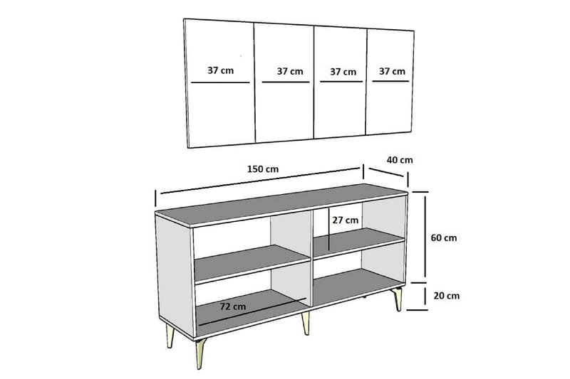 Horatio Konsollbord 150 cm Antracit - Möbler - Vardagsrum - Soffbord & vardagsrumsbord - Avlastningsbord & konsolbord