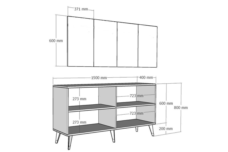 Isil Konsollbord 150 cm Antracit/Guld - Möbler - Vardagsrum - Soffbord & vardagsrumsbord - Avlastningsbord & konsolbord