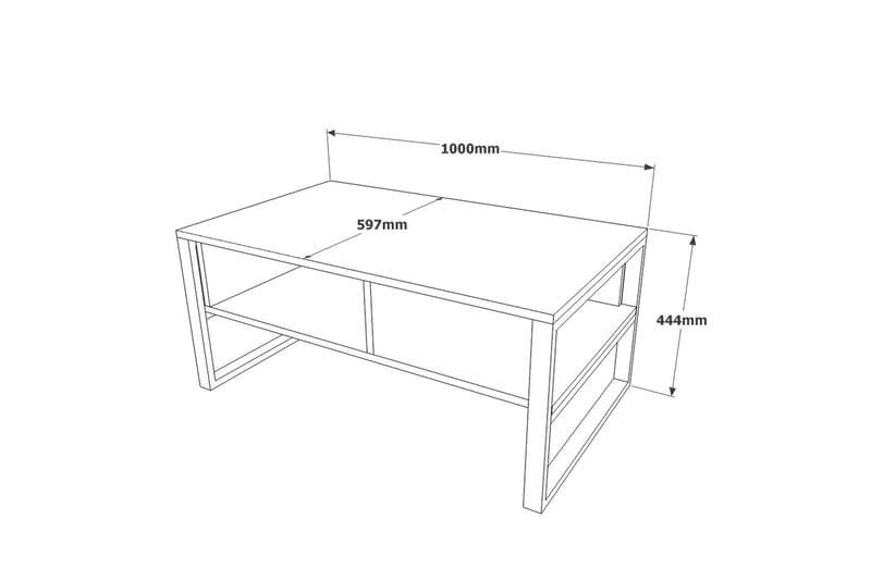 JAKH Soffbord 100x59,7 cm Mörkblå - Möbler - Vardagsrum - Soffbord & vardagsrumsbord - Soffbord