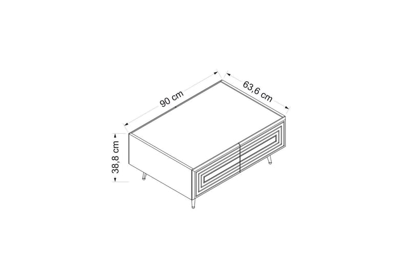 JOSE Soffbord 90 cm Antracit - Möbler - Vardagsrum - Soffbord & vardagsrumsbord - Soffbord