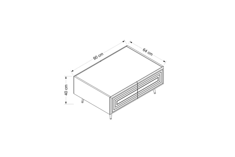 JOSE Soffbord 90 cm Vit - Möbler - Vardagsrum - Soffbord & vardagsrumsbord - Soffbord