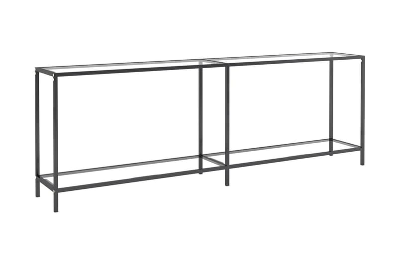 Konsolbord transparent 220x35x75,5 cm härdat glas - Transparent - Möbler - Vardagsrum - Soffbord & vardagsrumsbord - Avlastningsbord & konsolbord