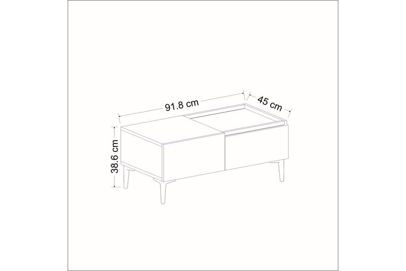 KRYSTYNA Soffbord 92 cm Antracit - Möbler - Vardagsrum - Soffbord & vardagsrumsbord - Soffbord