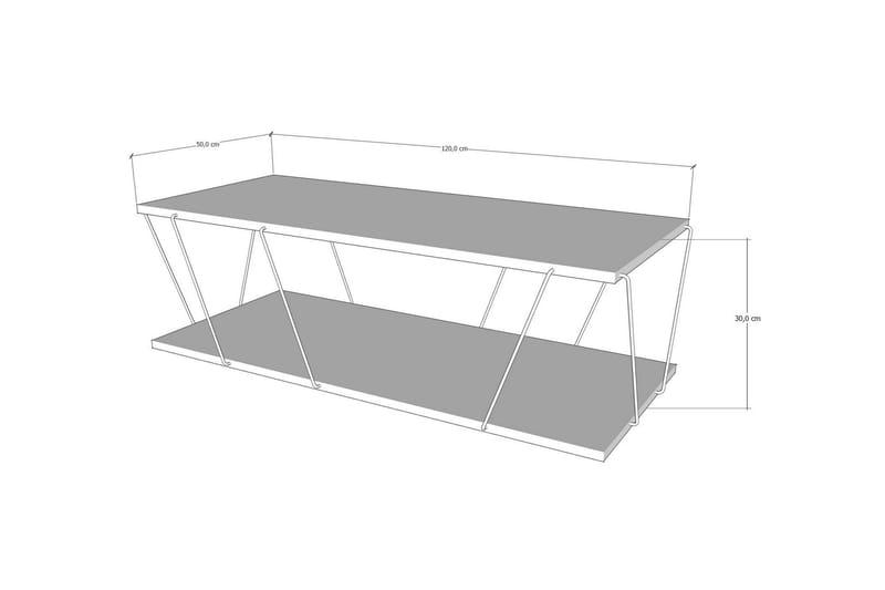 Labranda Soffbord 120 cm Guld/Marmor - Möbler - Vardagsrum - Soffbord & vardagsrumsbord - Soffbord