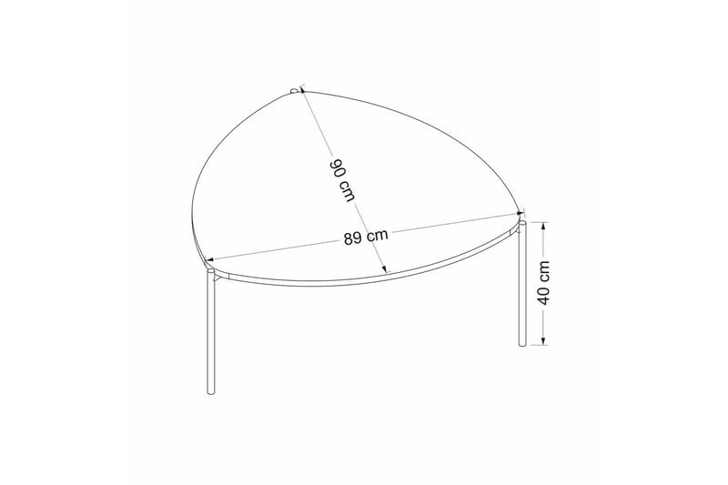 Lenny Soffbord 90 cm Antracit - Möbler - Vardagsrum - Soffbord & vardagsrumsbord - Soffbord