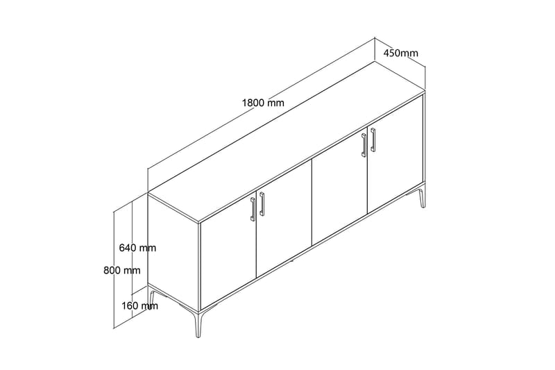 LEOLA Konsollbord 180 cm Antracit - Möbler - Vardagsrum - Soffbord & vardagsrumsbord - Avlastningsbord & konsolbord