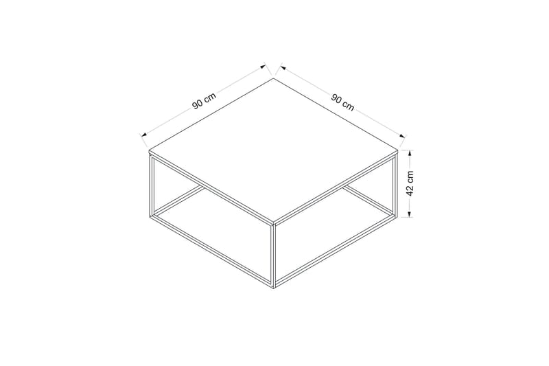 LONI Soffbord 90 cm Antracit - Möbler - Vardagsrum - Soffbord & vardagsrumsbord - Soffbord