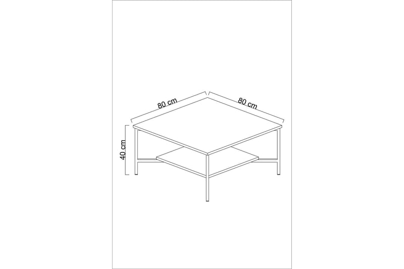 MANCHAN Soffbord 80 cm Antracit/Svart - Möbler - Vardagsrum - Soffbord & vardagsrumsbord - Soffbord