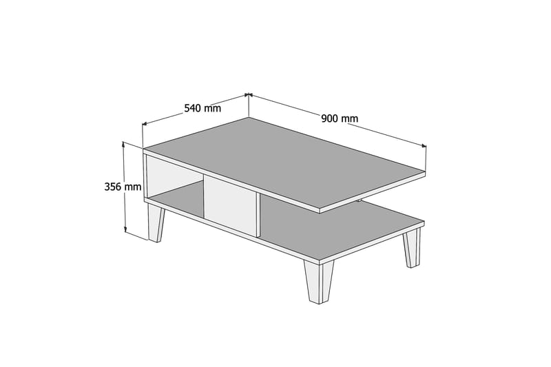 SOFFBORD 90 cm Natur/Svart - Möbler - Vardagsrum - Soffbord & vardagsrumsbord - Marmorbord