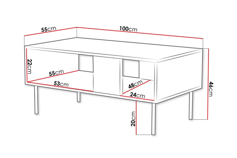 Munkedal Soffbord 100 cm Kashmir - Möbler - Vardagsrum - Soffbord & vardagsrumsbord - Soffbord