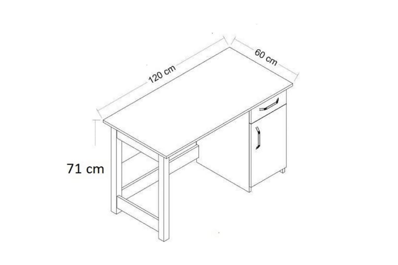 NATURAL Skrivbord 120x60 cm Vit - Möbler - Hemmakontor - Skrivbord