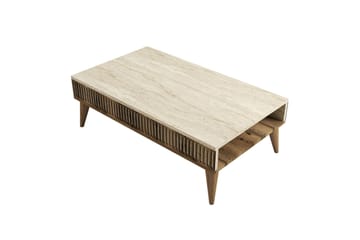 OZZERO Soffbord 105 cm Valnöt/Beige