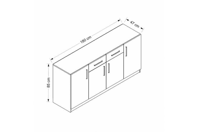 POOLBURN Konsollbord 180 cm Vit - Möbler - Vardagsrum - Soffbord & vardagsrumsbord - Avlastningsbord & konsolbord