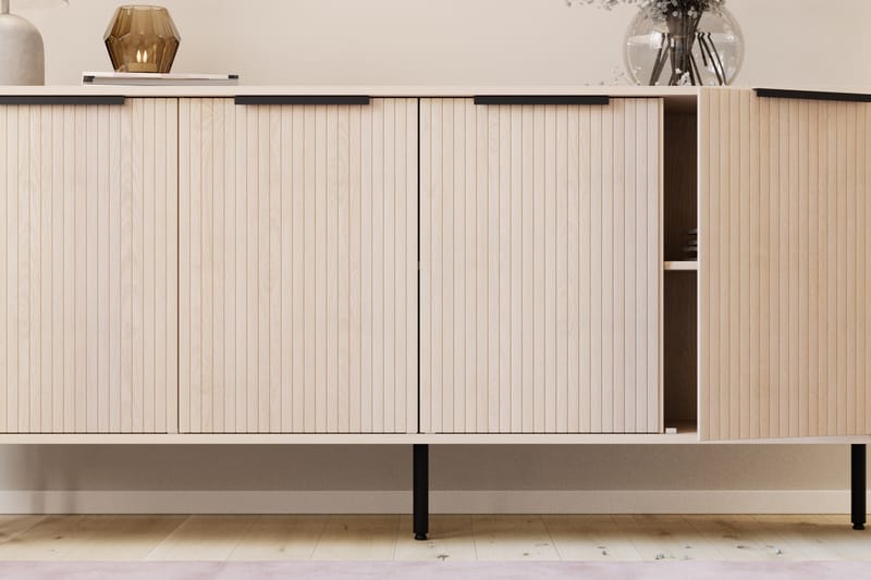 RAMSTA Sideboard Vitlaserad Ek - Ljust vitlaserat ekträ - Förvaring - Förvaringsmöbler - Skänkar & sideboards