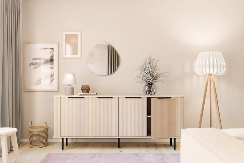 RAMSTA Sideboard Vitlaserad Ek - Ljust vitlaserat ekträ - Förvaring - Förvaringsmöbler - Skänkar & sideboards