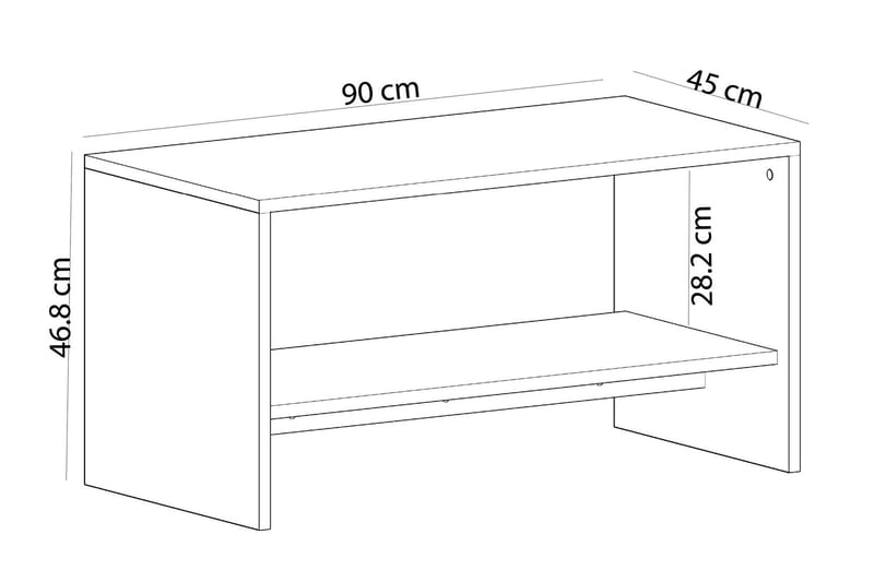 SARACHANE Soffbord 90 cm Svart Marmor - Möbler - Vardagsrum - Soffbord & vardagsrumsbord - Soffbord