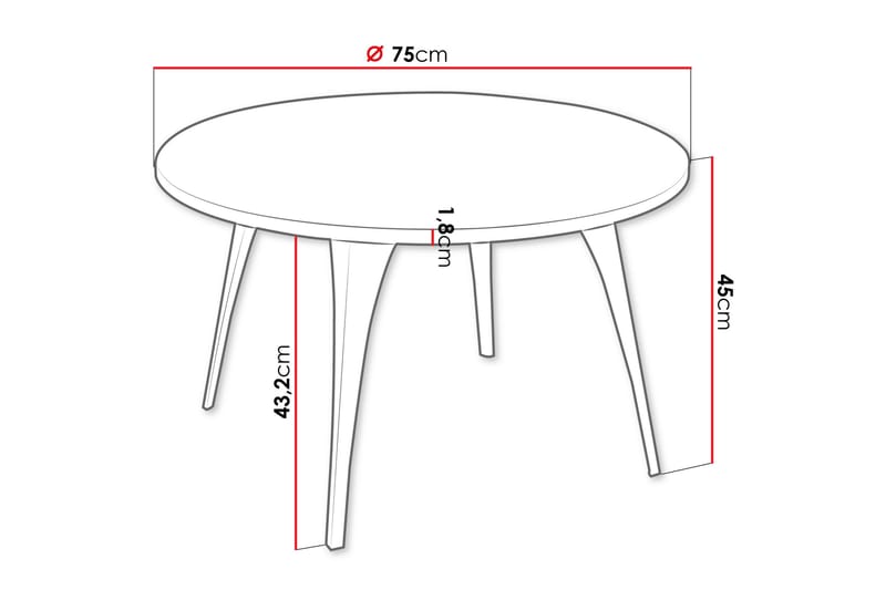 Sayumi Soffbord 75 cm - Svart/Beige - Möbler - Vardagsrum - Soffbord & vardagsrumsbord - Soffbord