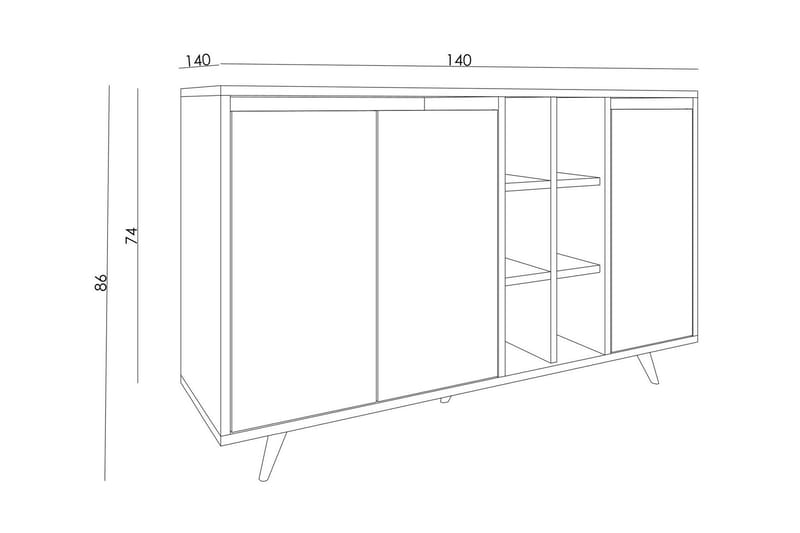 Seria Konsollbord 140 cm Vit marmor - Möbler - Vardagsrum - Soffbord & vardagsrumsbord - Avlastningsbord & konsolbord