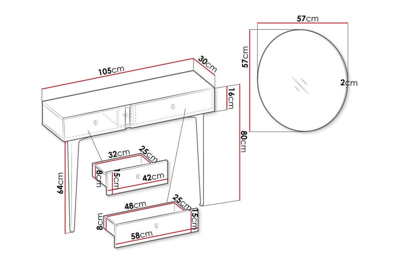 Rathmore Sidobord 105 cm Grön - Möbler - Vardagsrum - Soffbord & vardagsrumsbord - Sidobord & lampbord