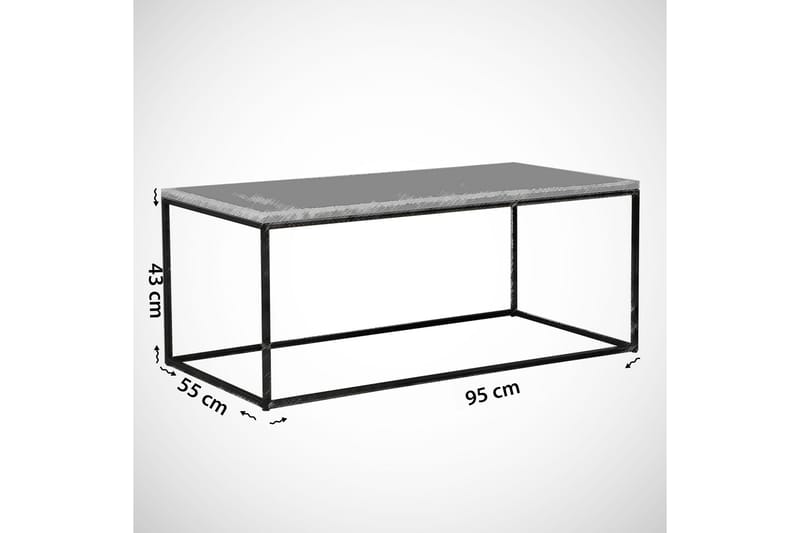 ALSBO Soffbord 95 cm Brun/Svart - Ek - Möbler - Vardagsrum - Soffbord & vardagsrumsbord - Soffbord