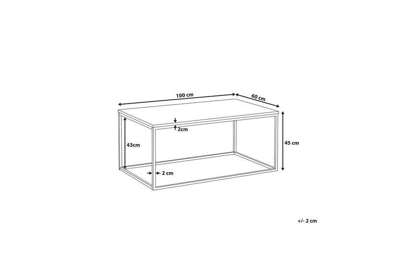 BELTON Soffbord 100 cm Marmormönster Svart - Svart - Möbler - Vardagsrum - Soffbord & vardagsrumsbord - Soffbord