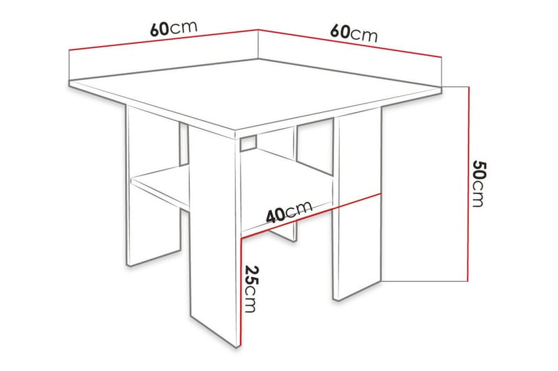 Carnew Soffbord 60 cm Svart - Möbler - Vardagsrum - Soffbord & vardagsrumsbord - Soffbord