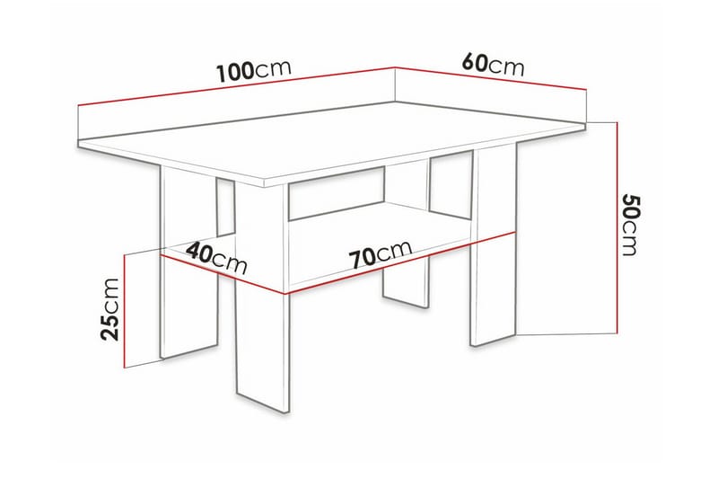 Carnew Soffbord 60 cm Svart - Möbler - Vardagsrum - Soffbord & vardagsrumsbord - Soffbord